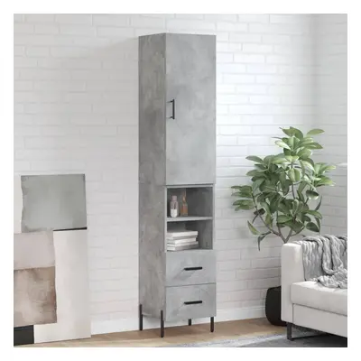 vidaXL Skříň highboard betonově šedá 34,5x34x180 cm kompozitní dřevo