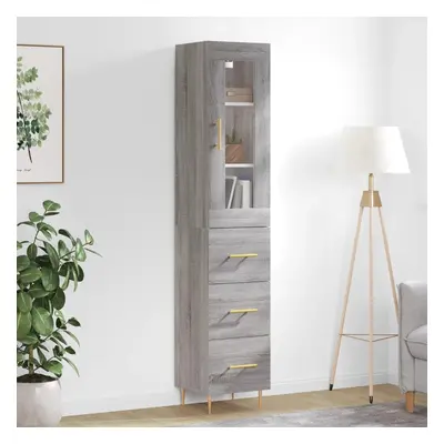 vidaXL Skříň highboard šedá sonoma 34,5 x 34 x 180 cm kompozitní dřevo