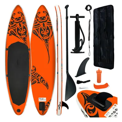 vidaXL Nafukovací SUP paddleboard 366 x 76 x 15 cm oranžový