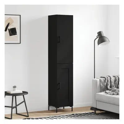 vidaXL Skříň highboard černá 34,5 x 34 x 180 cm kompozitní dřevo