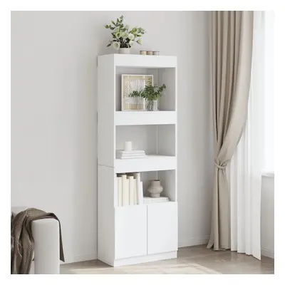 vidaXL Skříň highboard bílá 63 x 33 x 180 cm kompozitní dřevo