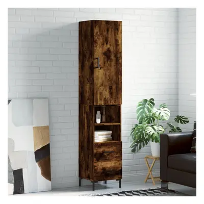 vidaXL Skříň highboard kouřový dub 34,5 x 34 x 180 cm kompozitní dřevo