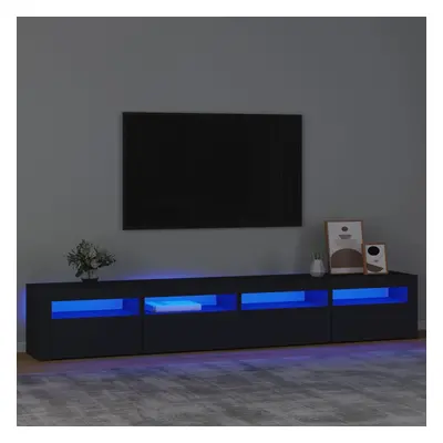 vidaXL TV skříňka s LED osvětlením černá 240x35x40 cm