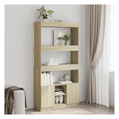 vidaXL Skříň highboard dub sonoma 92 x 33 x 180 cm kompozitní dřevo