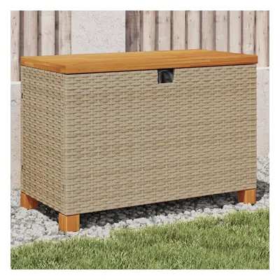 vidaXL Zahradní úložný box béžový 80x40x48 cm polyratan akáciové dřevo