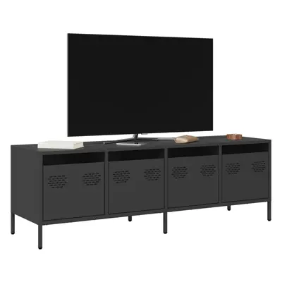 vidaXL TV skříňka černá 135 x 39 x 43,5 cm ocel válcovaná za studena