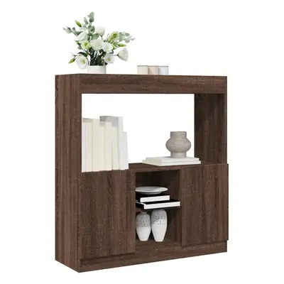 vidaXL Skříň highboard hnědý dub 92 x 33 x 100 cm kompozitní dřevo