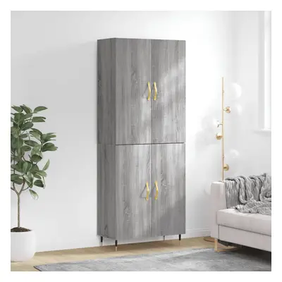 vidaXL Skříň highboard šedá sonoma 69,5 x 34 x 180 cm kompozitní dřevo