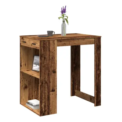 vidaXL Barový stůl old wood 102 x 70 x 103,5 cm kompozitní dřevo