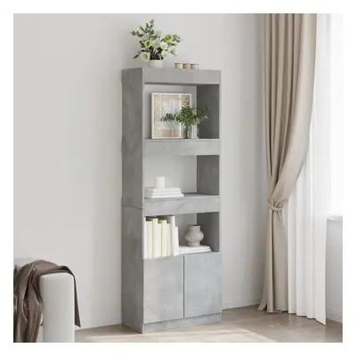 vidaXL Skříň highboard betonově šedá 63 x 33 x 180 cm kompozitní dřevo