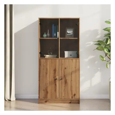 vidaXL Highboard s dvířky dub artisan 68x37x142 cm kompozitní dřevo