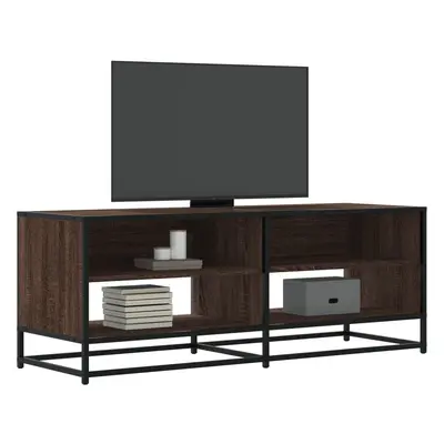 vidaXL TV skříňka hnědý dub 120,5 x 40 x 46 cm kompozitní dřevo a kov