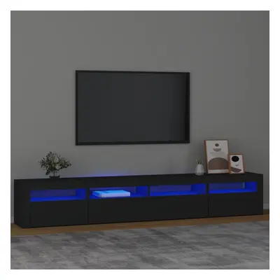 vidaXL TV skříňka s LED osvětlením černá 240x35x40 cm