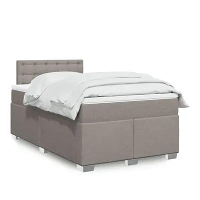 vidaXL Box spring postel s matrací taupe 120x190 cm textil