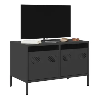 vidaXL TV skříňka černá 68 x 39 x 43,5 cm ocel válcovaná za studena