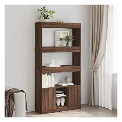 vidaXL Skříň highboard hnědý dub 92 x 33 x 180 cm kompozitní dřevo