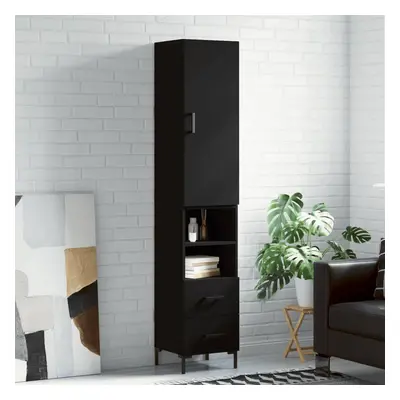 vidaXL Skříň highboard černá 34,5 x 34 x 180 cm kompozitní dřevo