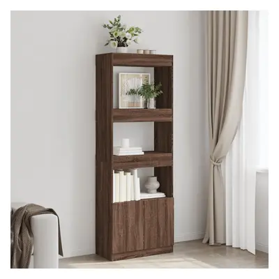 vidaXL Skříň highboard hnědý dub 63 x 33 x 180 cm kompozitní dřevo