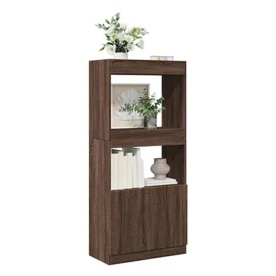 vidaXL Skříň highboard hnědý dub 63 x 33 x 140 cm kompozitní dřevo