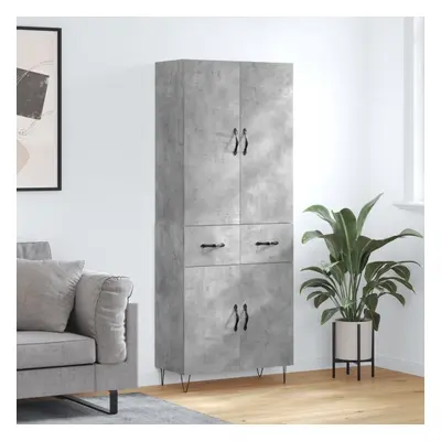 vidaXL Skříň highboard betonově šedá 69,5x34x180 cm kompozitní dřevo