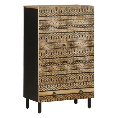 vidaXL Skříň highboard 60x33,5x110 cm masivní hrubé mangovníkové dřevo