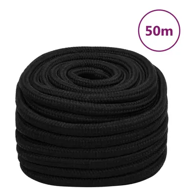 vidaXL Pracovní lano černé 20 mm 50 m polyester