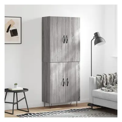 vidaXL Skříň highboard šedá sonoma 69,5 x 34 x 180 cm kompozitní dřevo