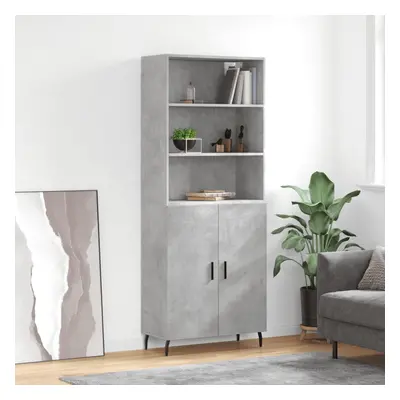 vidaXL Skříň highboard betonově šedá 69,5x34x180 cm kompozitní dřevo