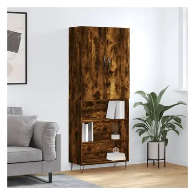 vidaXL Skříň highboard kouřový dub 69,5 x 34 x 180 cm kompozitní dřevo