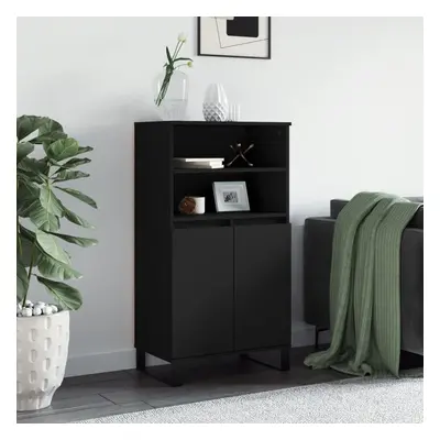 vidaXL Skříň highboard černá 60 x 36 x 110 cm kompozitní dřevo