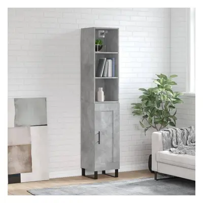 vidaXL Skříň highboard betonově šedá 34,5x34x180 cm kompozitní dřevo