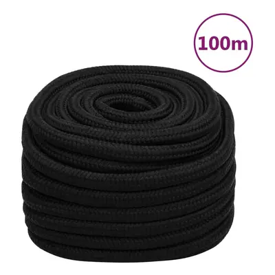 vidaXL Pracovní lano černé 20 mm 100 m polyester