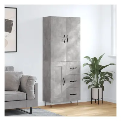 vidaXL Skříň highboard betonově šedá 69,5x34x180 cm kompozitní dřevo