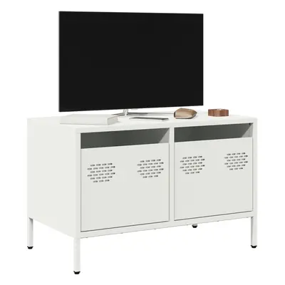 vidaXL TV skříňka bílá 68 x 39 x 43,5 cm ocel válcovaná za studena