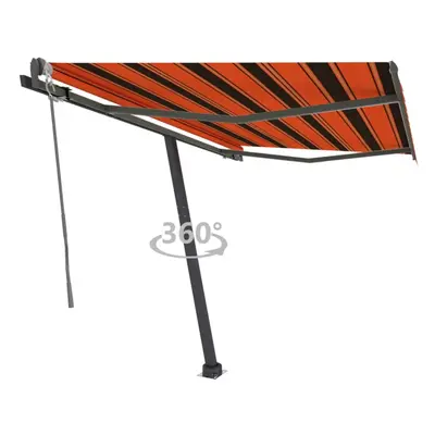 vidaXL Volně stojící automatická markýza 350 x 250 cm oranžová/hnědá