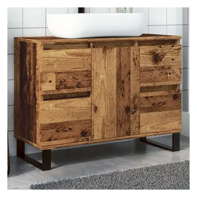 vidaXL Koupelnová skříňka pod umyvadlo old wood 80x33x60 cm kompozit