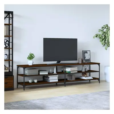 vidaXL TV skříňka hnědý dub 200 x 30 x 50 cm kompozitní dřevo a kov