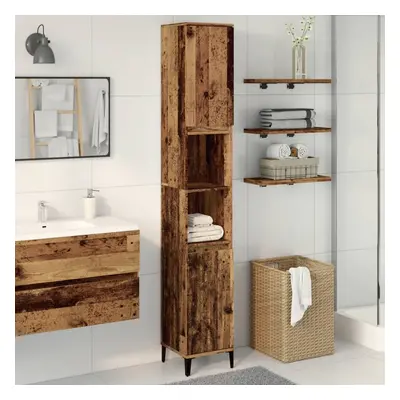 vidaXL Koupelnová skříňka old wood 30 x 30 x 190 cm kompozitní dřevo