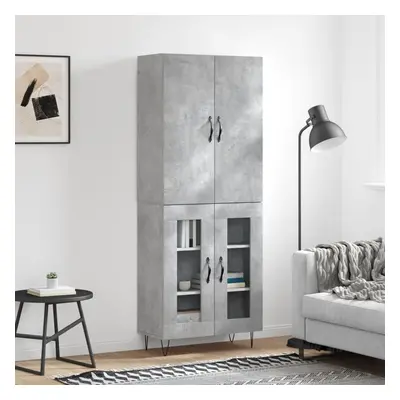 vidaXL Skříň highboard betonově šedá 69,5x34x180 cm kompozitní dřevo