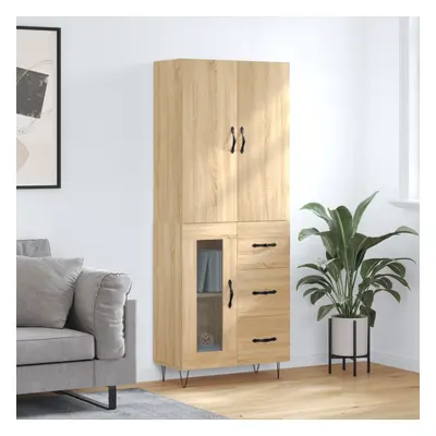 vidaXL Skříň highboard dub sonoma 69,5 x 34 x 180 cm kompozitní dřevo