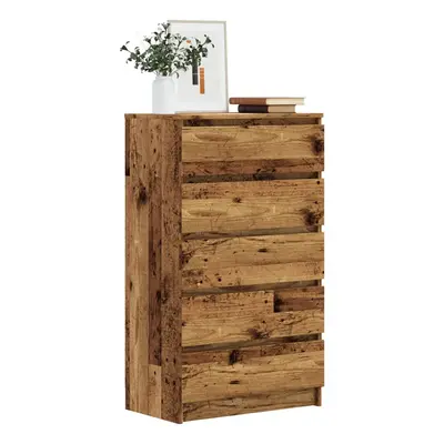 vidaXL Zásuvková komoda old wood 60 x 36 x 103 cm kompozitní dřevo