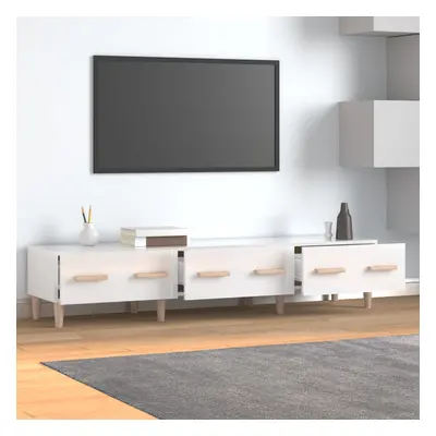 vidaXL TV skříňka bílá vysoký lesk 150 x 34,5 x 30 cm kompozitní dřevo