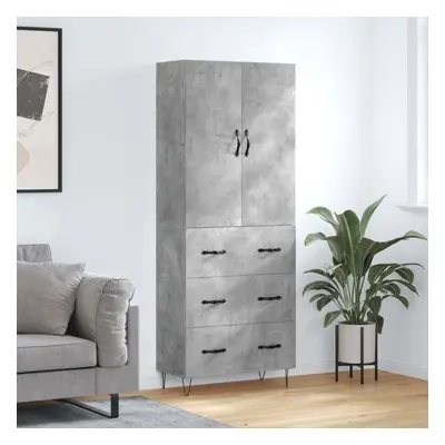 vidaXL Skříň highboard betonově šedá 69,5x34x180 cm kompozitní dřevo