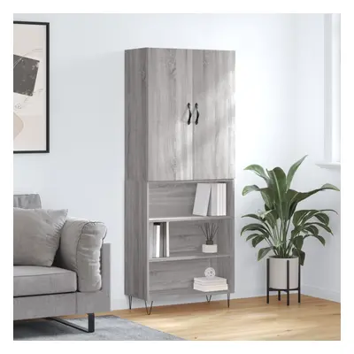 vidaXL Skříň highboard šedá sonoma 69,5 x 34 x 180 cm kompozitní dřevo