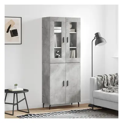 vidaXL Skříň highboard betonově šedá 69,5x34x180 cm kompozitní dřevo