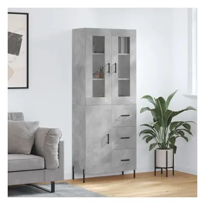 vidaXL Skříň highboard betonově šedá 69,5x34x180 cm kompozitní dřevo