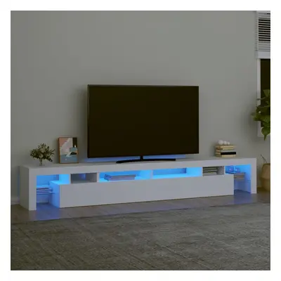 vidaXL TV skříňka s LED osvětlením bílá 260x36,5x40 cm