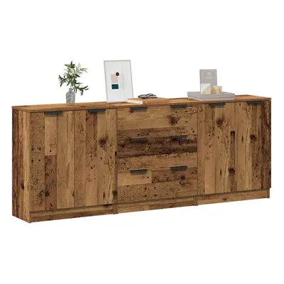 vidaXL Příborníky 3 ks old wood 60 x 30 x 70 cm kompozitní dřevo