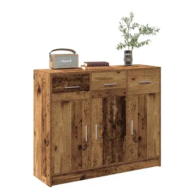 vidaXL Příborník old wood 91x28x75 cm kompozitní dřevo