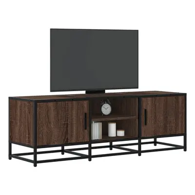 vidaXL TV skříňka hnědý dub 120 x 35 x 41 cm kompozitní dřevo a kov